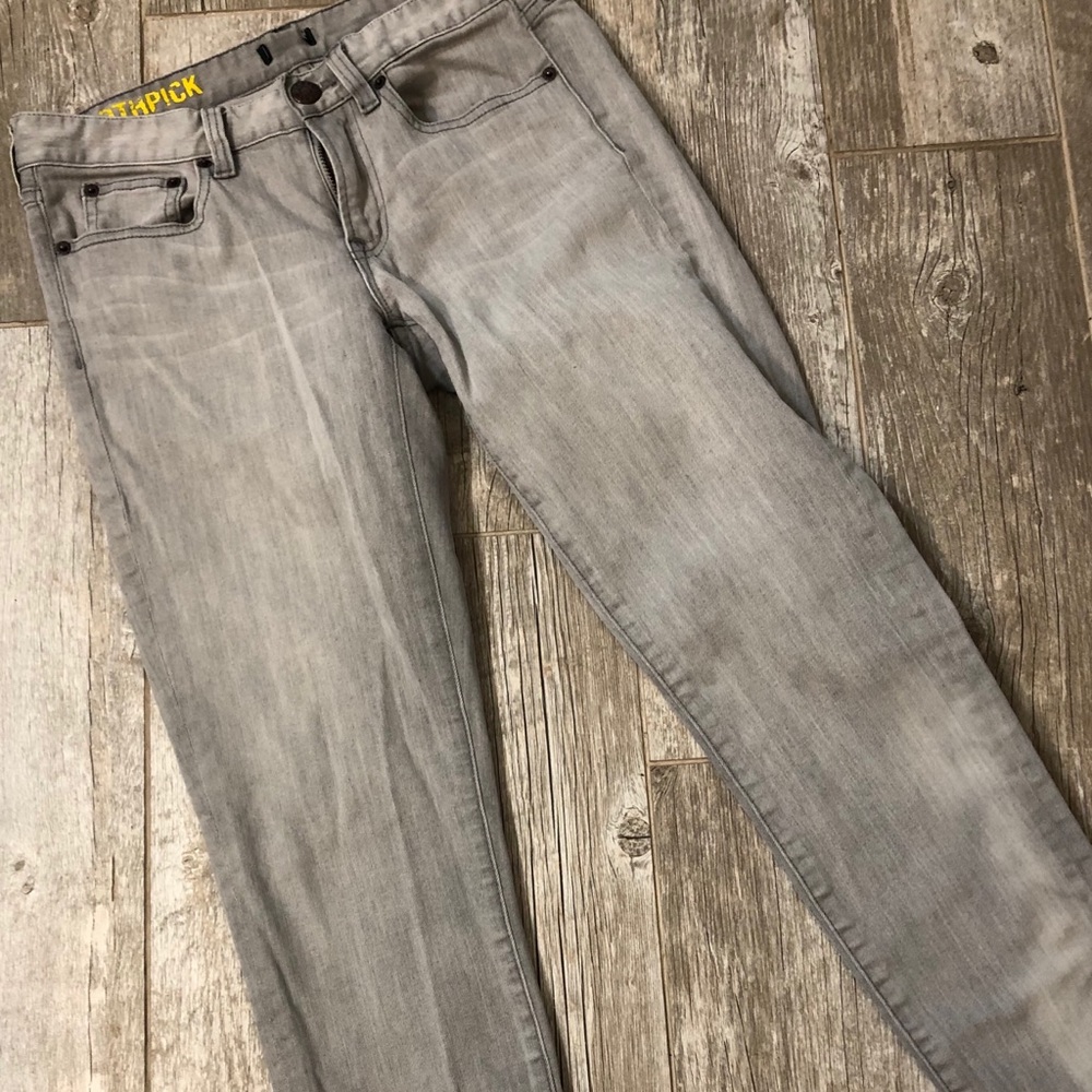 Grey Toothpick Jeans